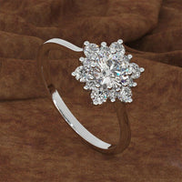 2.00 Ct Round Cut Diamond Vintage Cocktail Cluster Ring For Her 14K White Gold Over On 925 Silver