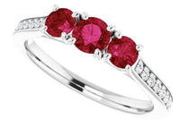 1 CT Round Cut Ruby Red Diamond 925 Sterling Silver Women Anniversary Ring Gift For Her