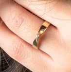 0.05 CT Round Cut Diamond Yellow Gold Over 925 Sterling Sliver Women Engagement Wedding Band Ring