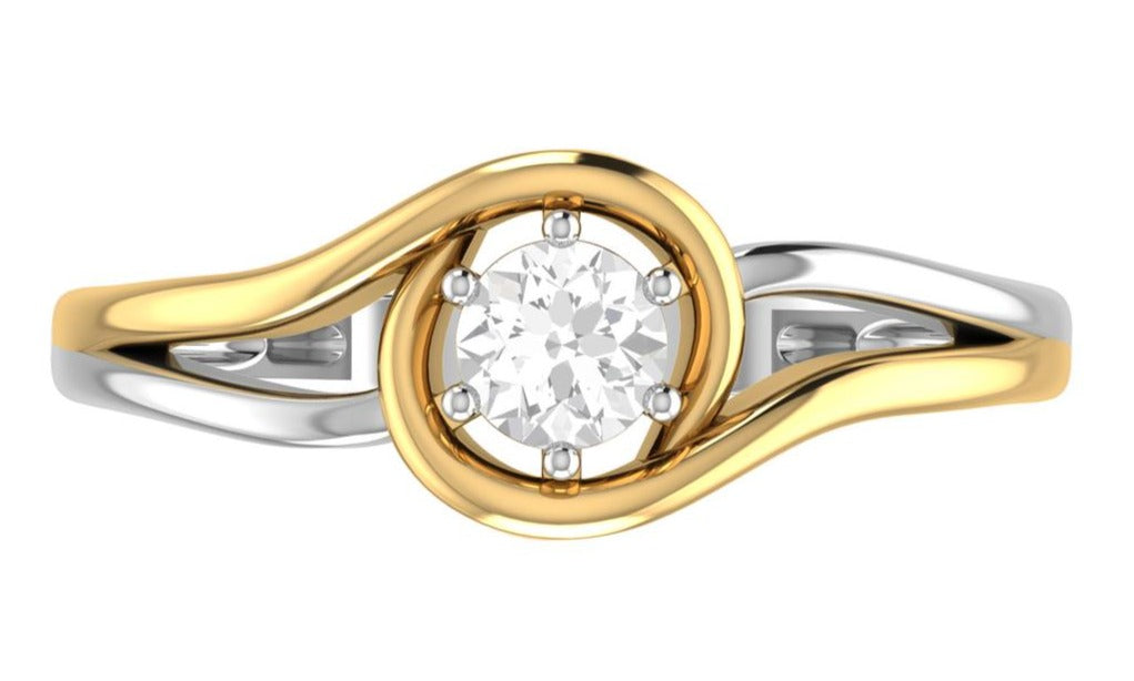1 CT Round Cut Diamond 925 Sterling Silver Wedding Engagement Bypass Ring