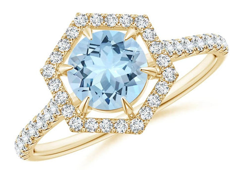 2 CT Round Cut Blue Aquamarine Diamond 925 Sterling Silver Men Promise Ring