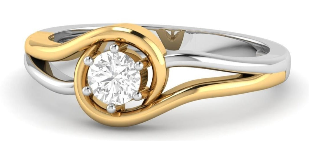 1 CT Round Cut Diamond 925 Sterling Silver Wedding Engagement Bypass Ring