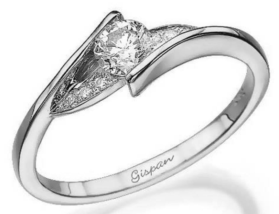 1 CT Round Cut Diamond 925 Sterling Silver Women Engagement Bypass Promise Ring