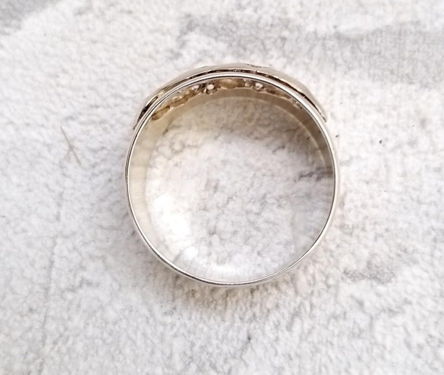 1/2 CT 925 Sterling Silver Round Cut Diamond Wedding Promise Band Ring