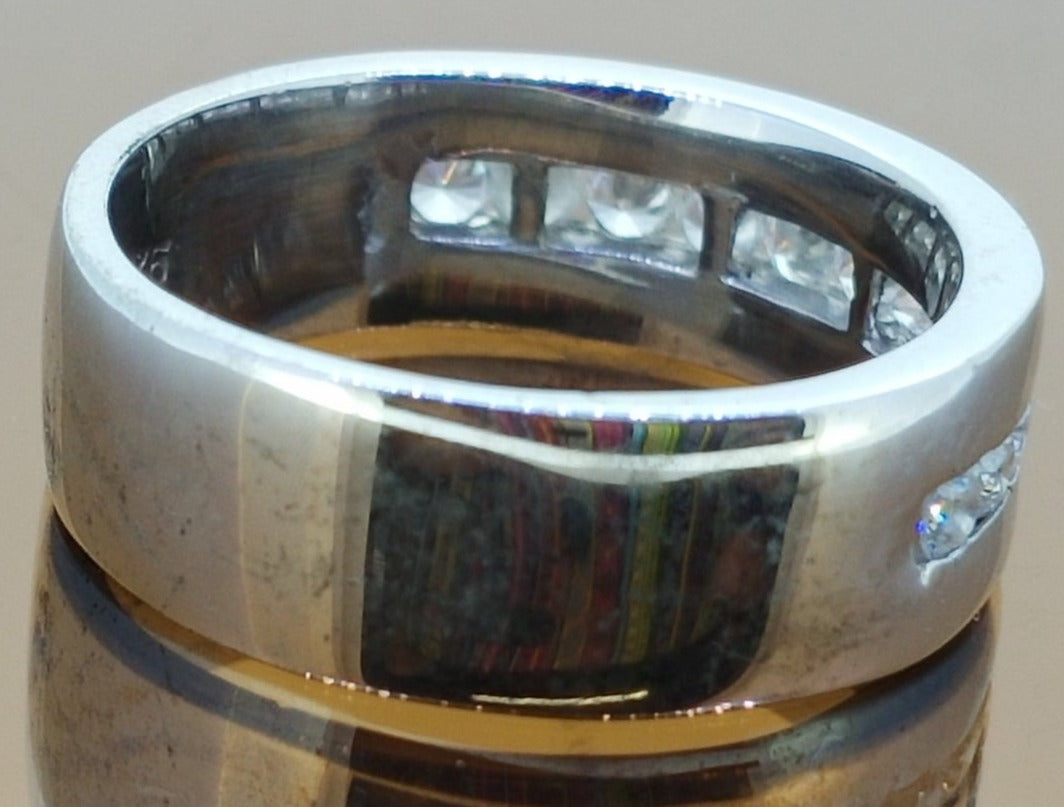 0.25 CT Round Cut Diamond 925 Sterling Silver Unisex Engagement Band Ring Birthday Gift