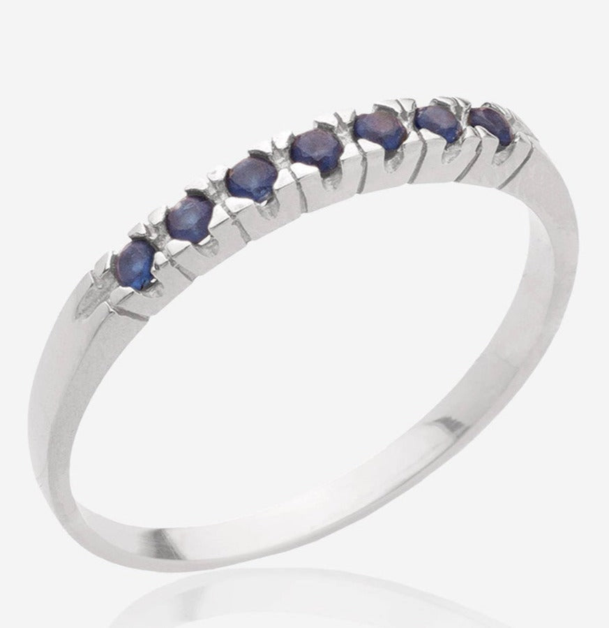 1 CT 925 Sterling Silver Blue Sapphire Round Cut Women Engagement Ring