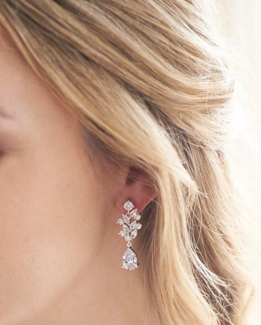 2.50 Ct Brilliant Cut Diamond 925 Sterling Silver Unique Anniversary Gift Earrings For Her