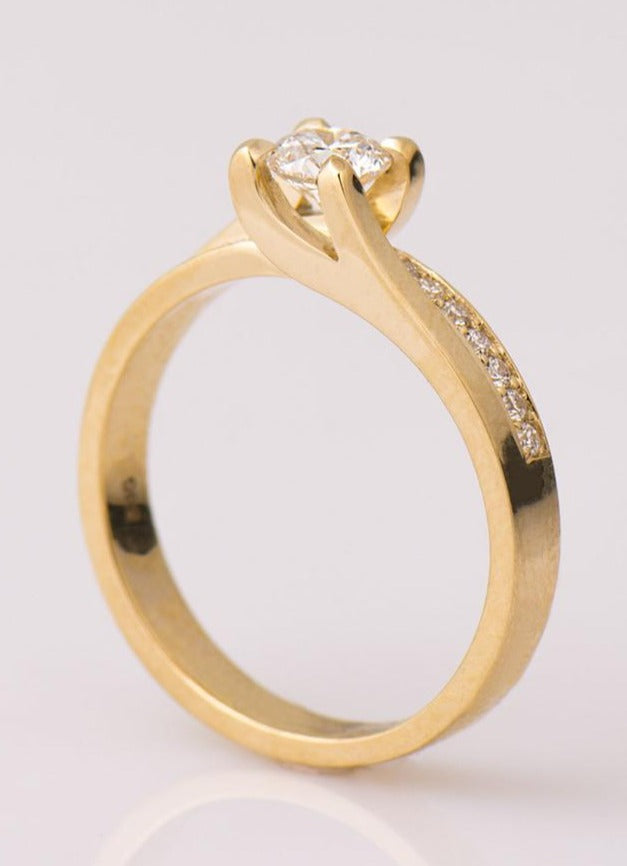 1 CT 925 Sterling Silver Round Cut Diamond Wedding Engagement Ring
