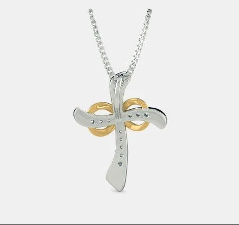 ChicSilver Sterling Silver Cross Necklace Women Cubic Zirconia Infinity  Pendant Necklace Christmas Birthday Jewelry Gift, 18K Gold Plated -  Walmart.com