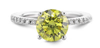2 CT Round Cut Yellow Citrine Diamond 925 Sterling Silver Women Halo Engagement Ring