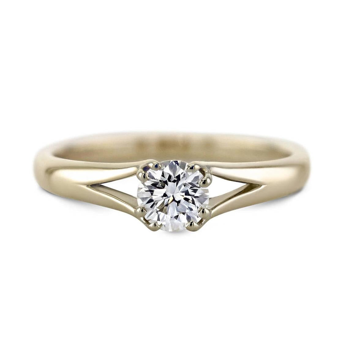 1 CT 925 Sterling Silver Round Cut Diamond Engagement Solitaire Ring Gift for Her
