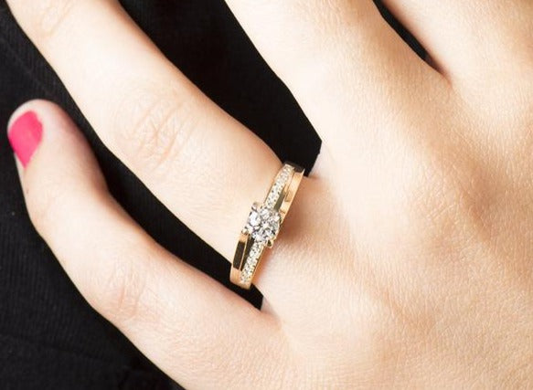 1 CT 925 Sterling Silver Round Cut Diamond Wedding Engagement Ring