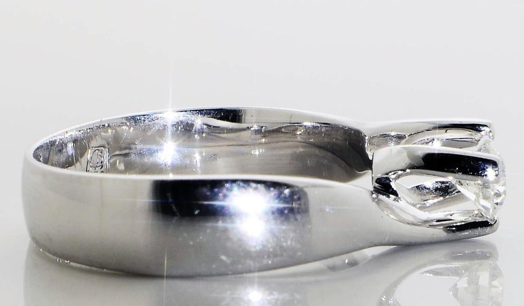 0.24 CT Round Cut Diamond 925 Sterling Silver Bypass Engagement Solitaire Ring