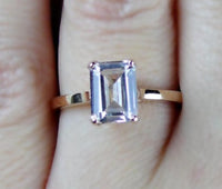 1 CT Emerald Cut Diamond 925 Sterling Silver Women Solitaire Anniversary Ring