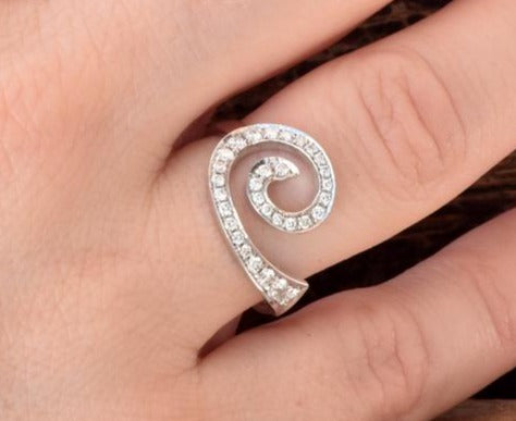 0.30 CT 925 Sterling Silver Round Cut Diamond Anniversary Wedding Ring - atjewels.in