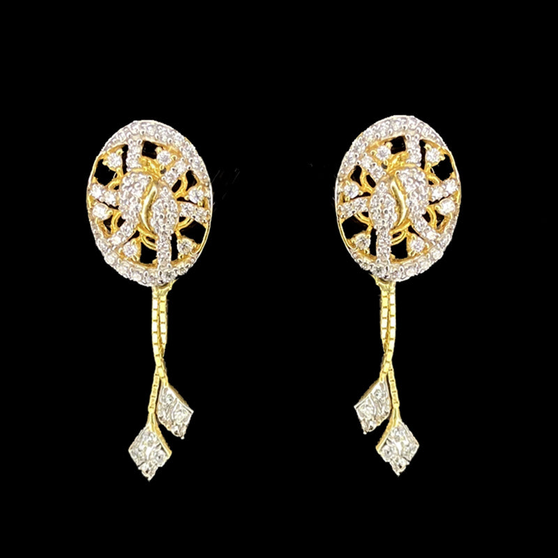 Elegant Pearl Drop Earrings In Gold