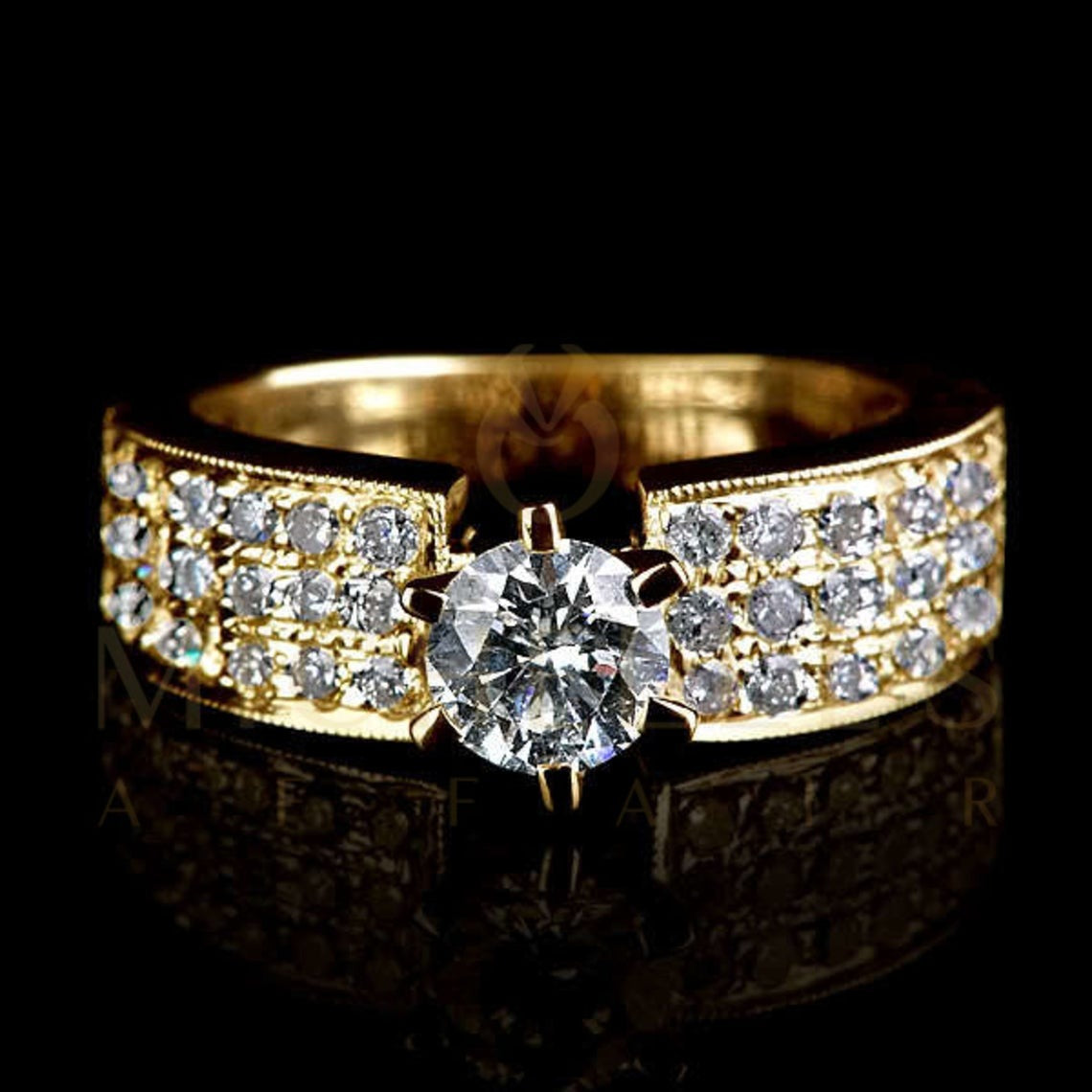 2 CT Round Cut Diamond 925 Sterling Silver Women Engagement Halo Ring