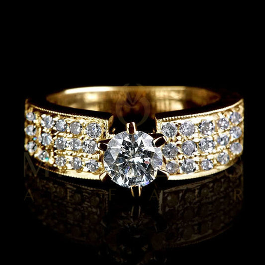 2 CT Round Cut Diamond 925 Sterling Silver Women Engagement Halo Ring