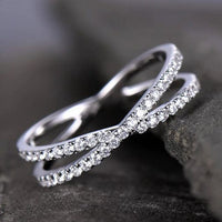 1.50 Ct Round Cut White CZ 925 Sterling Silver Infinity Engagement Ring