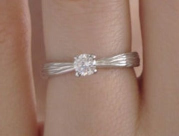 1 CT Round Cut Diamond 925 Sterling Silver Solitaire Engagement Women's Ring