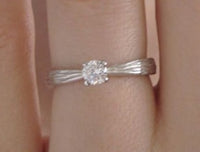 1 CT Round Cut Diamond 925 Sterling Silver Solitaire Engagement Women's Ring