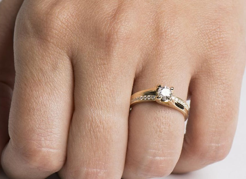 1 CT 925 Sterling Silver Round Cut Diamond Wedding Engagement Ring