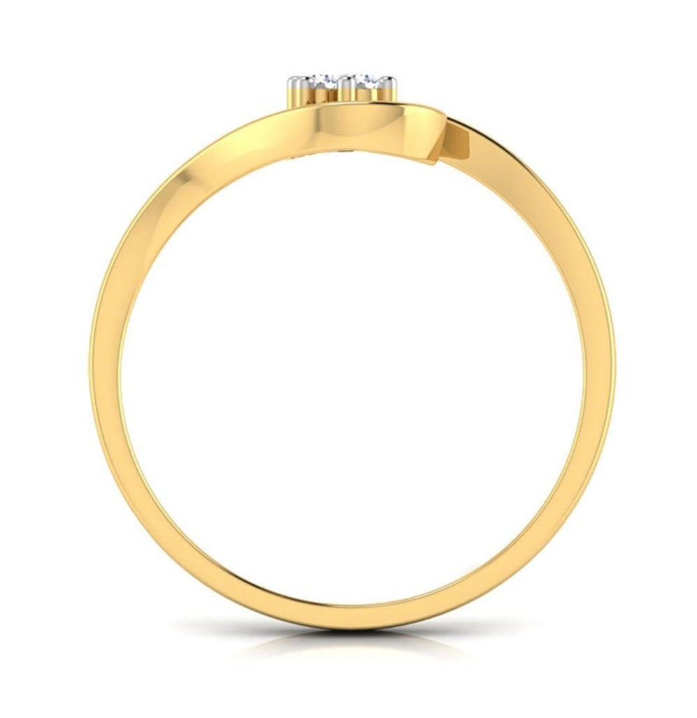 0.05 CT 925 Sterling Silver Round Cut Diamond Wedding Engagement Ring