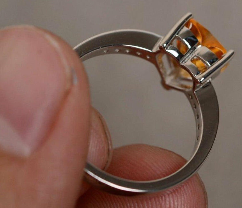 2 CT Heart Cut Diamond 925 Sterling Sliver Women Engagement Love Ring Gift For Her