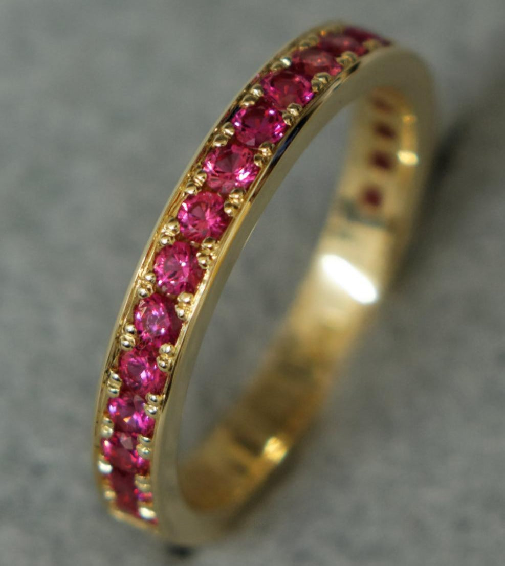 0.75 CT  925 Sterling Silver Red Ruby Round Cut Wedding Engagement Ring