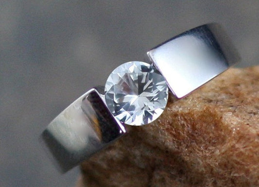1 CT Round Cut Diamond 925 Sterling Silver Engagement Solitaire Men Ring