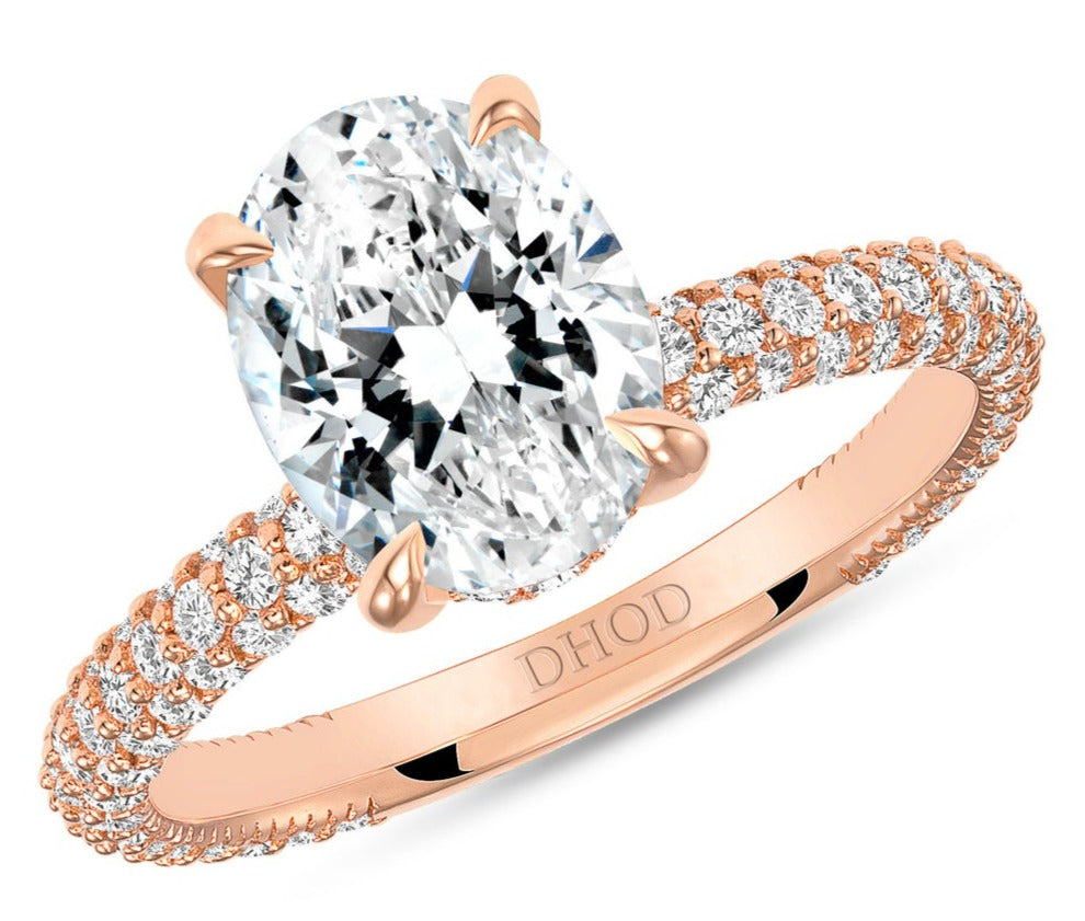 2 CT 925 Sterling Silver Oval Cut Diamond Wedding Anniversary Halo Ring