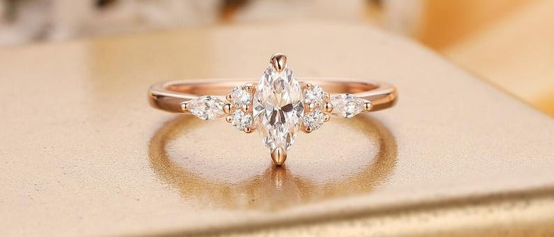 1 CT Marquise Cut Diamond 925 Sterling Silver Engagement Ring Gift For Women