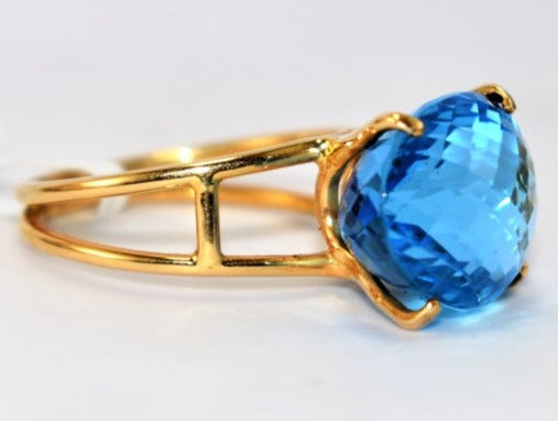 2 CT Oval Cut Blue Topaz Diamond 925 Sterling Silver Men Engagement Solitaire Ring For Christmas Gift