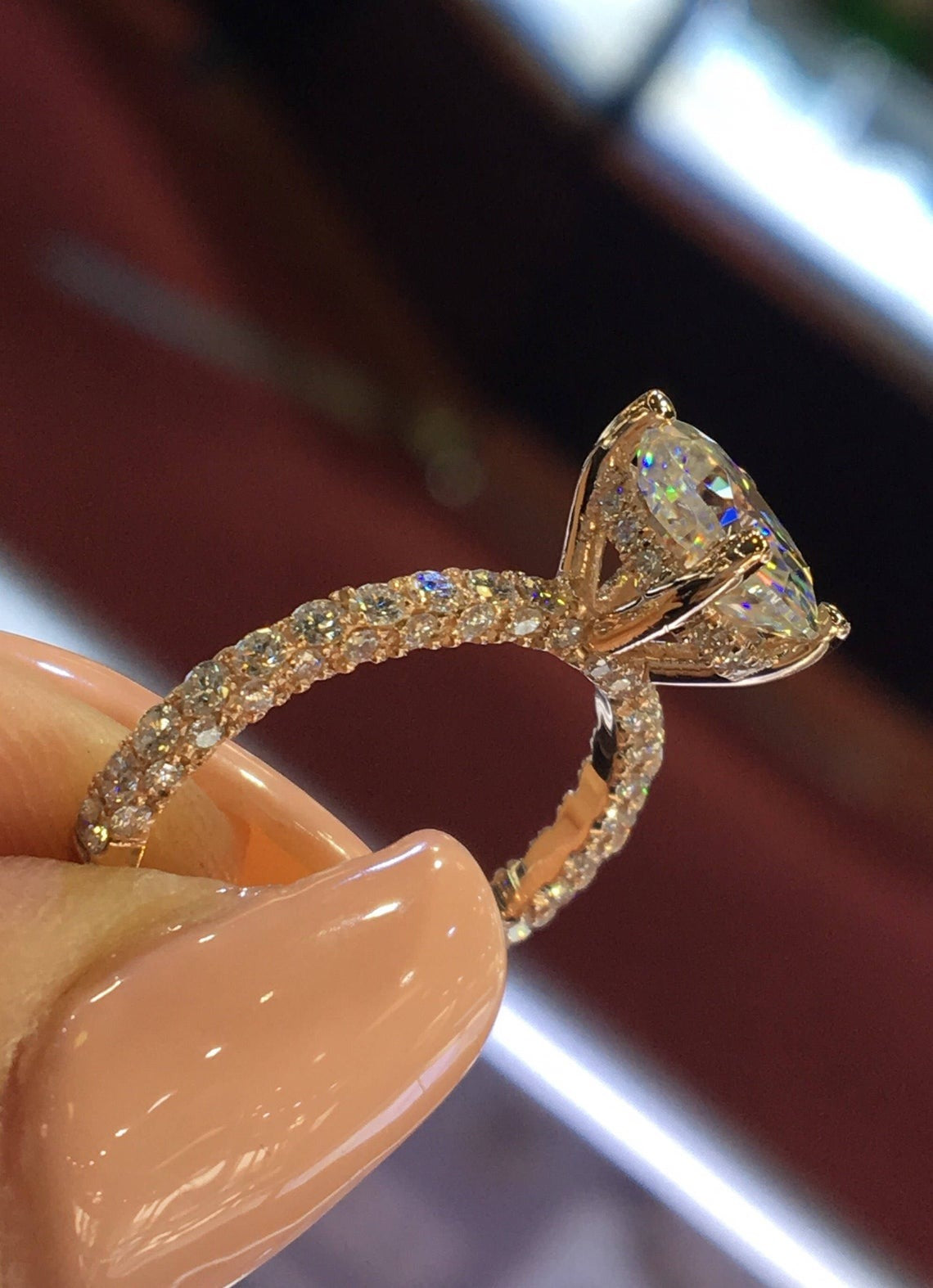 2 CT 925 Sterling Silver Oval Cut Diamond Wedding Anniversary Halo Ring