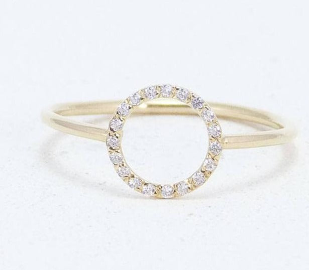 0.10 CT Round Cut Diamond 925 Sterling Silver Women Princess Ring Gift For Her