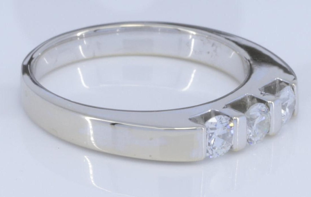 0.33 CT Round Cut 3 Stone Diamond 925 Sterling Silver Women Anniversary Wedding Ring