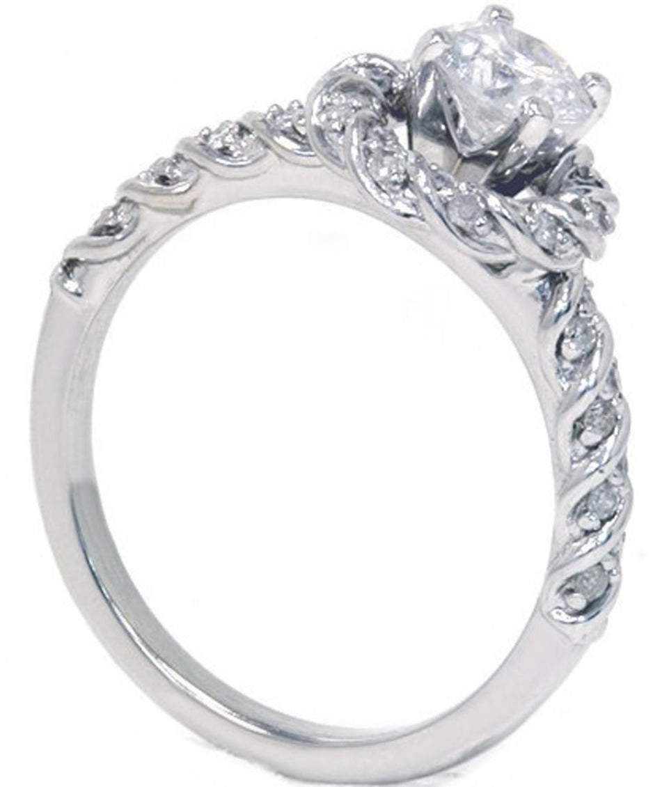 1 CT Round Cut Diamond 925 Sterling Silver Women's Promise Anniversary Ring