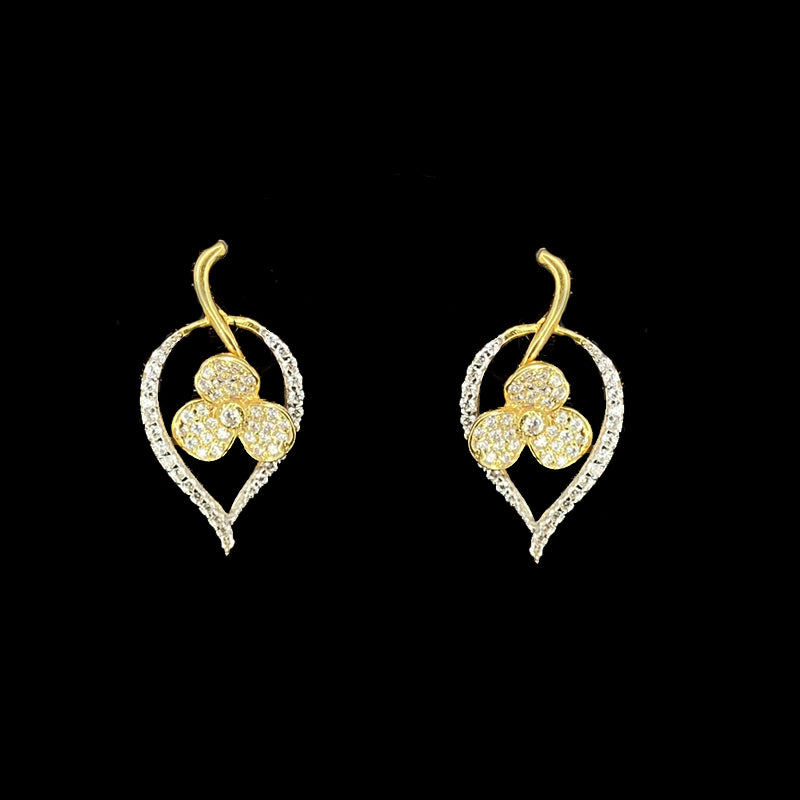 Elegant Circle Diamond Stud Earrings  Radiant Bay