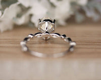 1 CT 925 Sterling Silver Oval Cut Diamond Solitaire Wedding Ring