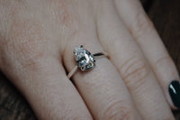 1 CT 925 Sterling Silver Pear Cut Diamond Anniversary Solitaire Ring