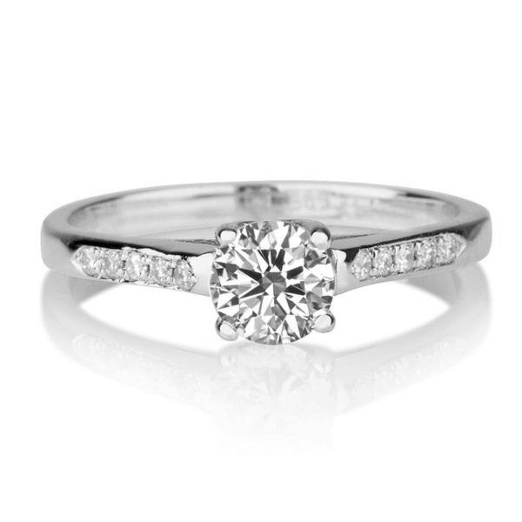 1 CT 925 Sterling Silver Wedding Round Cut Diamond Engagement Ring