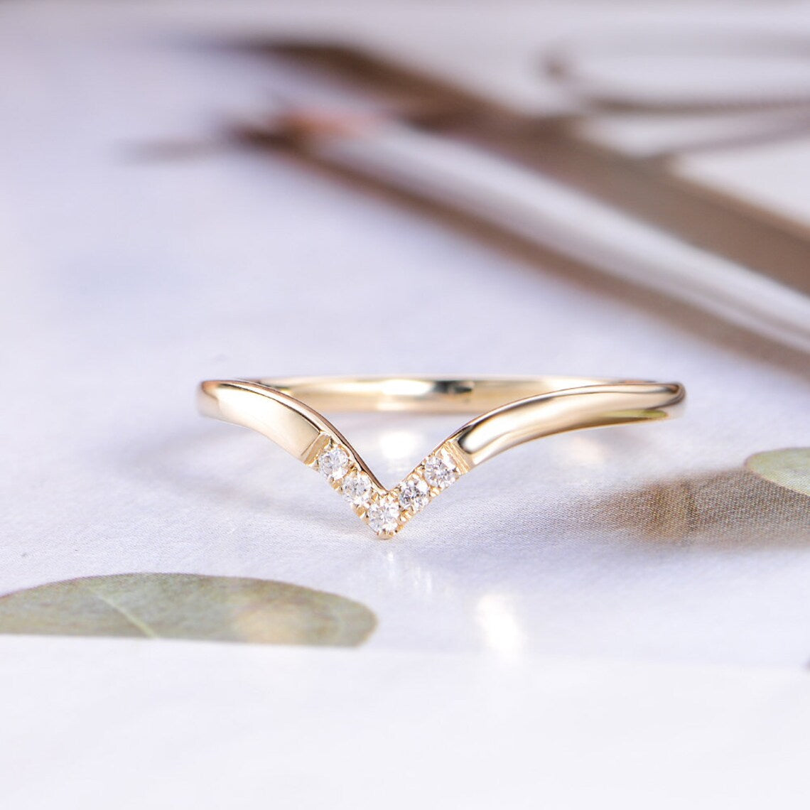 0.25 Ct Round Cut White CZ Diamond Yellow Gold Over On 925 Sterling Silver Bridal Five Stone Ring