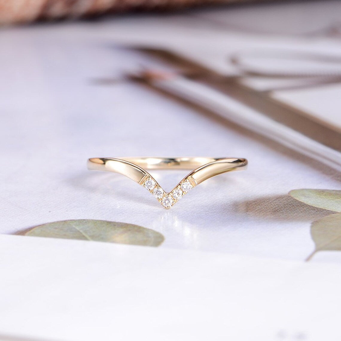 0.25 Ct Round Cut White CZ Diamond Yellow Gold Over On 925 Sterling Silver Bridal Five Stone Ring