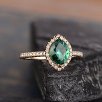 2.25 Ct Marquise Cut Green Emerald 925 Sterling Silver Anniversary Gift Ring