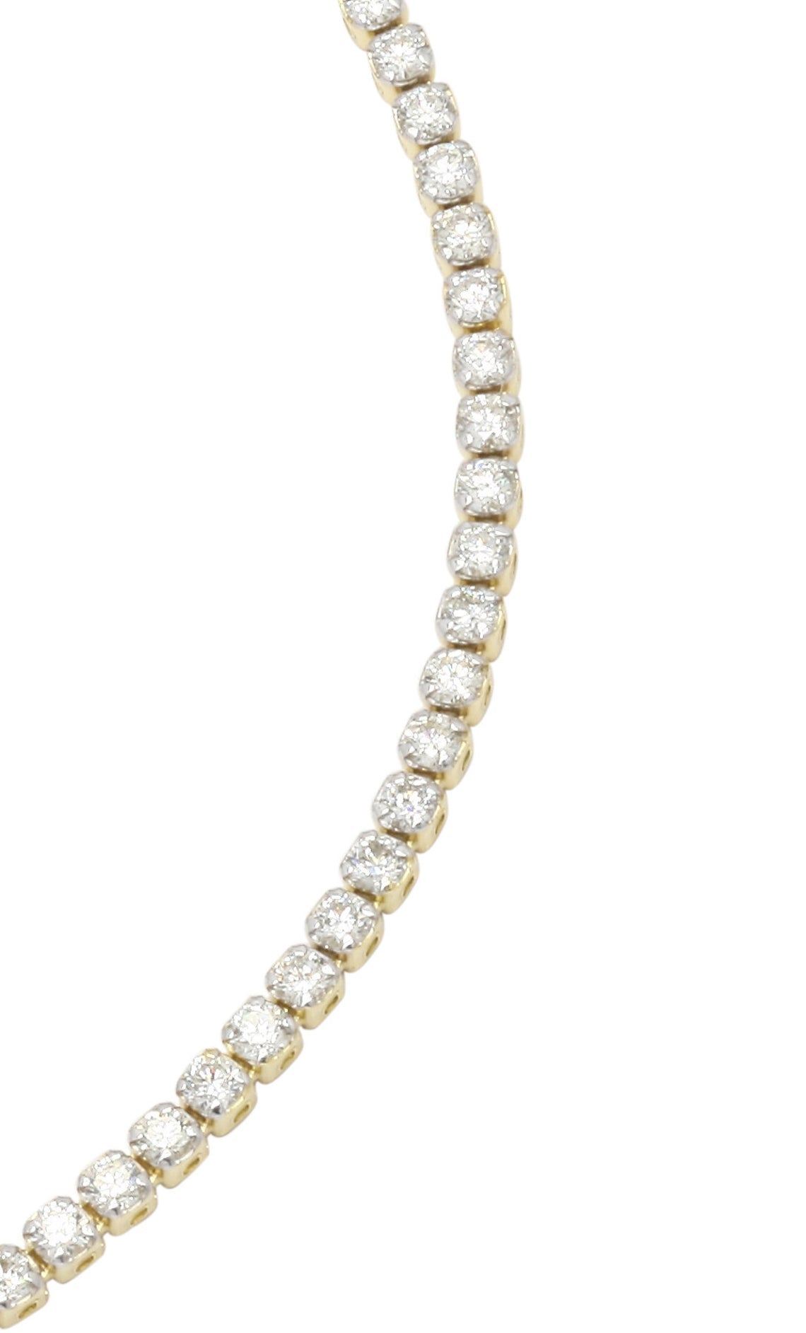 1 CT Round Cut Diamond Yellow Gold Over On 925 Sterling Silver Tennis 7" Bracelet For Women