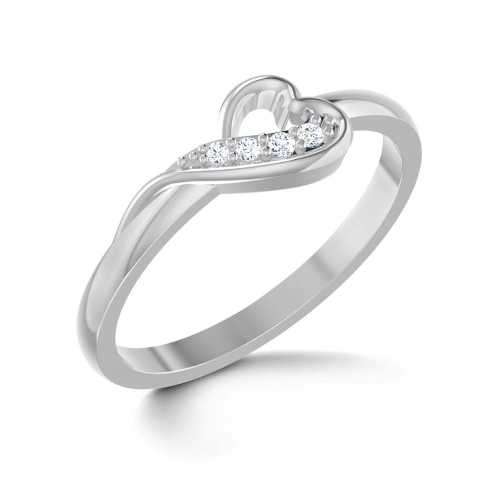 0.25 Ct Round Cut Diamond 925 Sterling Silver Love Promise Gift Ring For Her