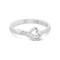 0.25 Ct Round Cut Diamond 925 Sterling Silver Love Promise Gift Ring For Her