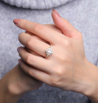 1 CT Marquise cut Diamond 925 Sterling Silver Cluster Promise ring