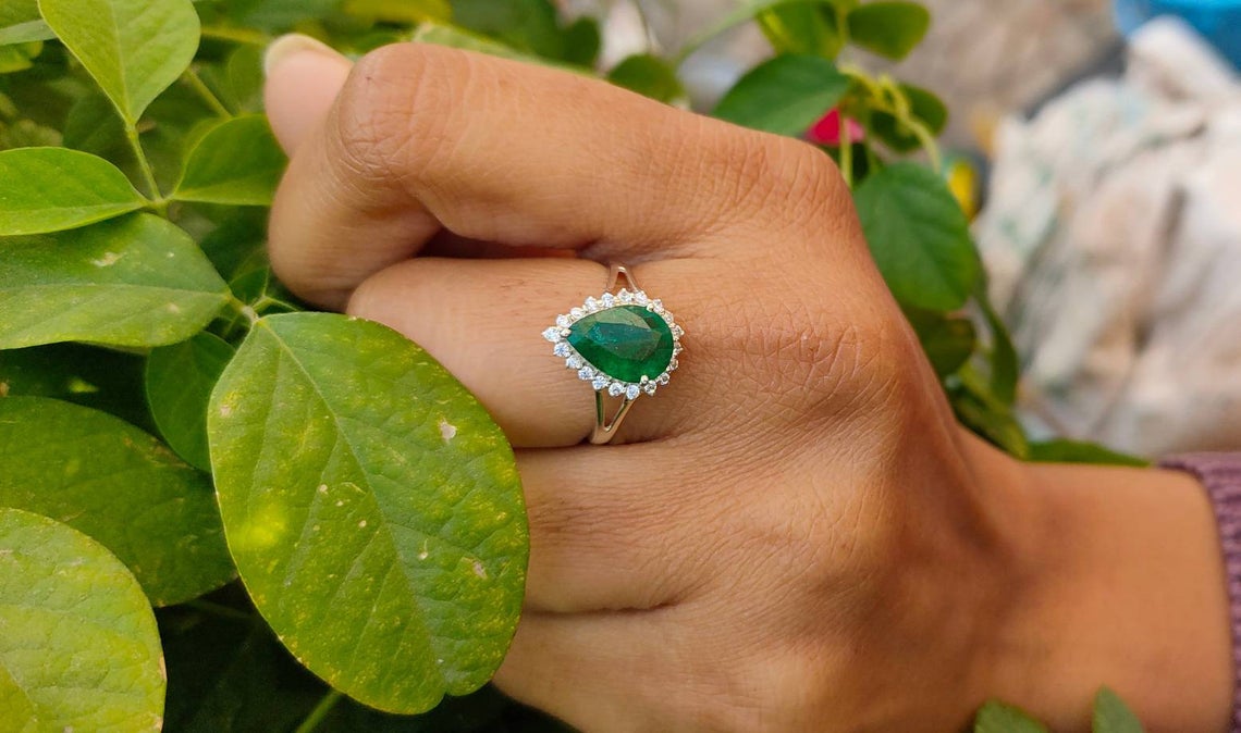 Unique Emerald Engagement Ring | London Victorian Ring Co – The London  Victorian Ring Co