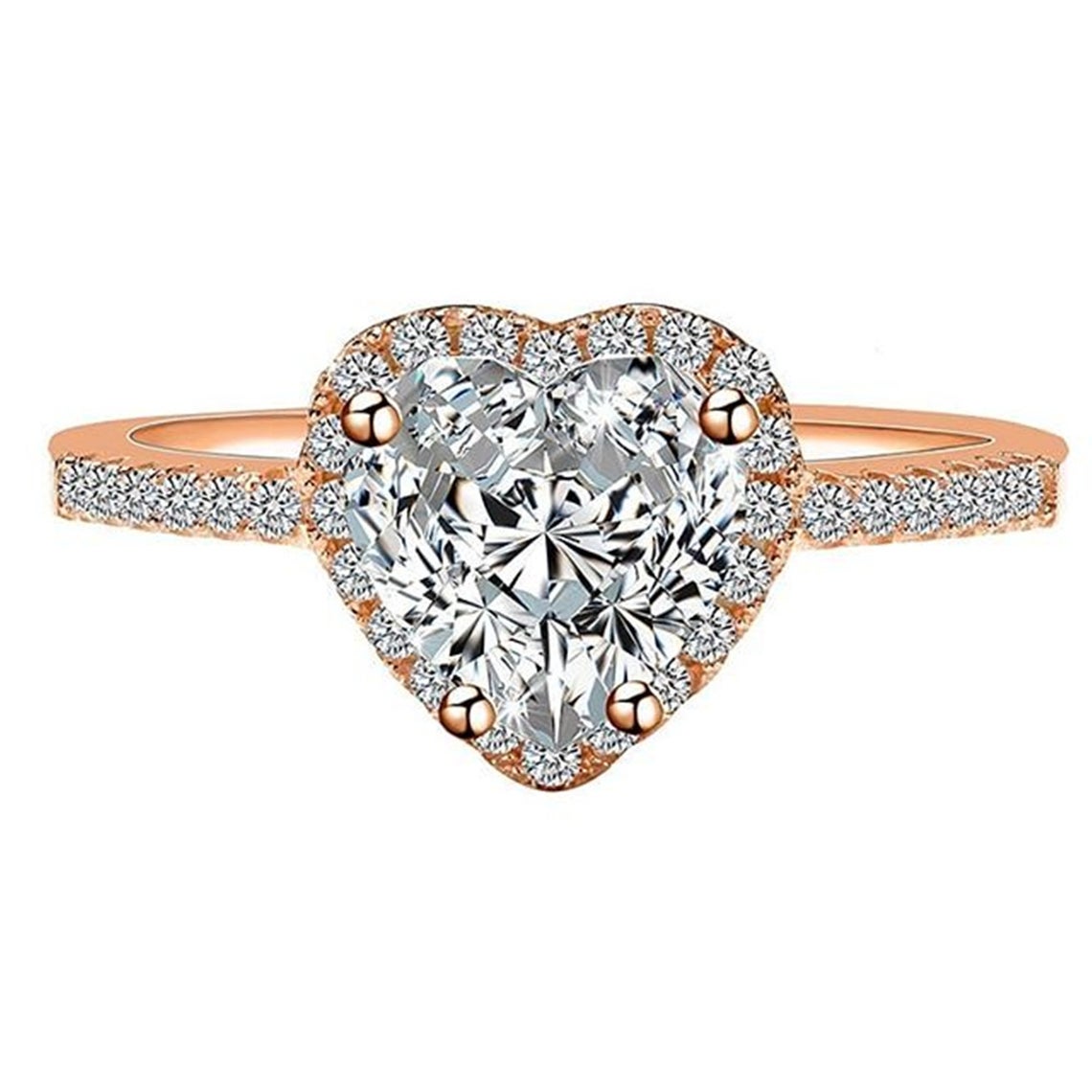 2 CT Heart Cut Diamond 925 Sterling Silver Halo Women's Anniversary Ring
